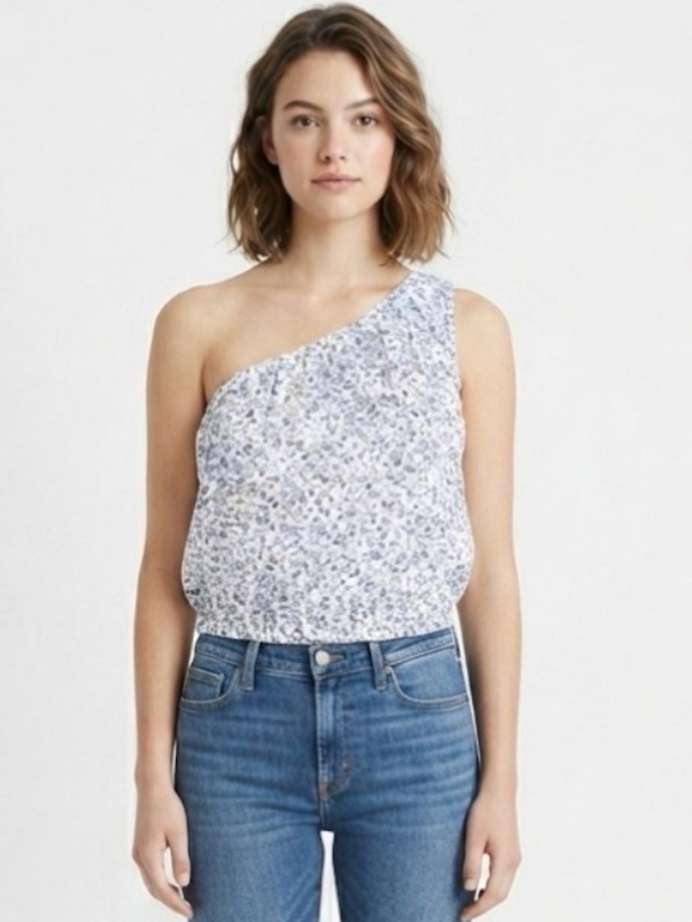 American Eagle Floral One-Shoulder To